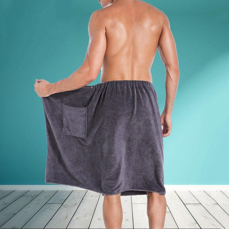 XC USHIO Fashion Man Wearable Magic Mircofiber BF Bath Towel With Pocket Soft Swimming Beach Bath Towel Blanket Toalla De Bano