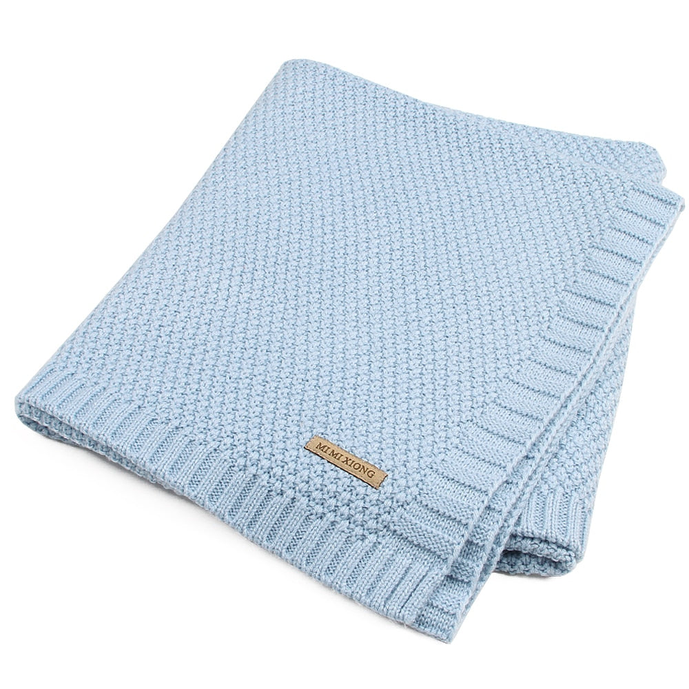 Baby Blanket Knitted Newborn Swaddle Wrap Blankets Super Soft Toddler Infant Bedding Quilt