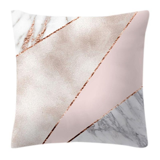 Lash Pillow Case Rose Gold Geometric Pineapple Glitter Polyester Sofa Decorative Cushion Cover for Home Decor