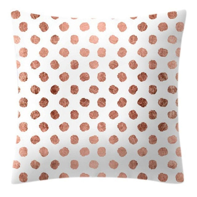 Lash Pillow Case Rose Gold Geometric Pineapple Glitter Polyester Sofa Decorative Cushion Cover for Home Decor