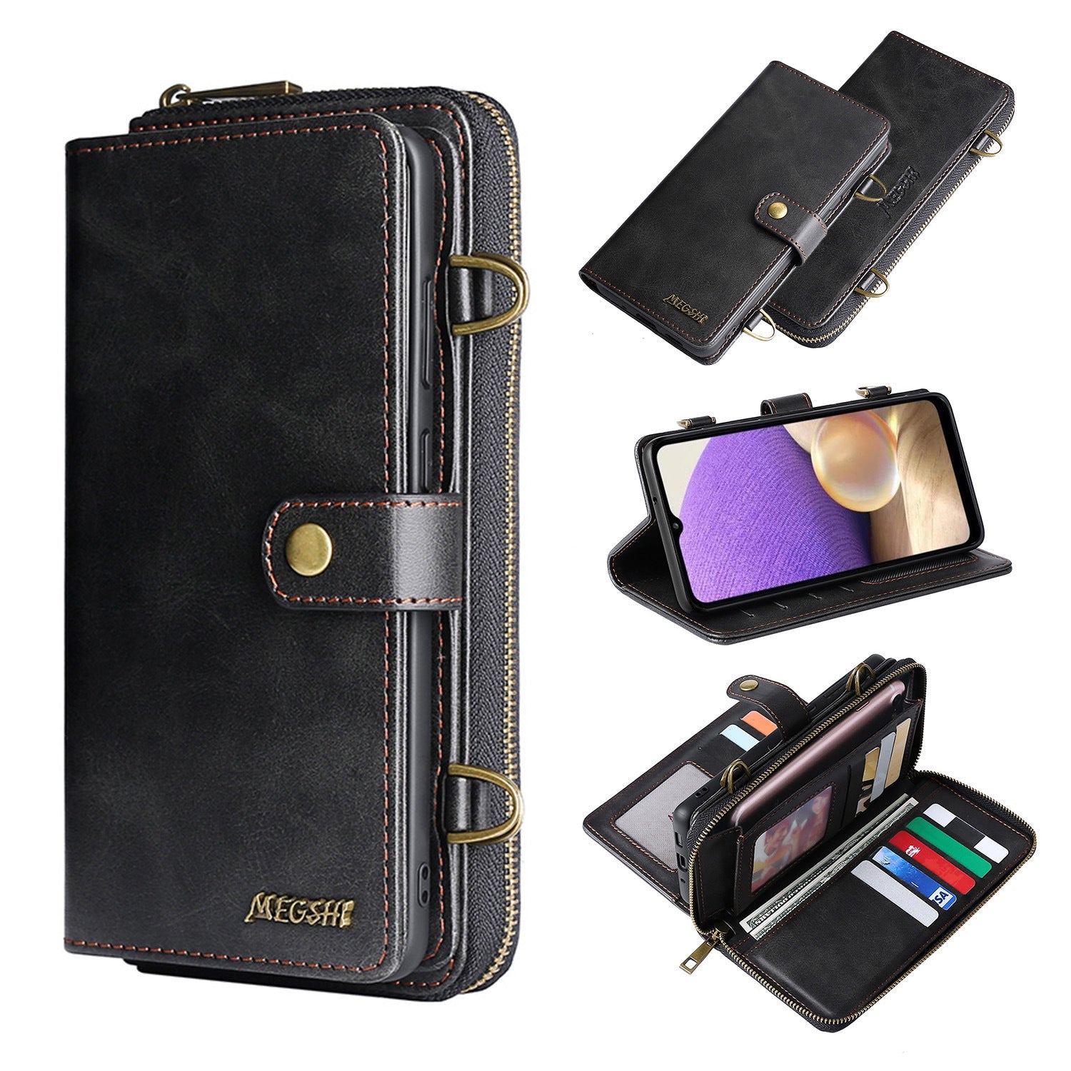 iPhone 11ProMax Mobile Phone Leather Case Diagonal Cross XS Suitable For iPhone13 Multi-Function Wallet Phone Shell 8P Card