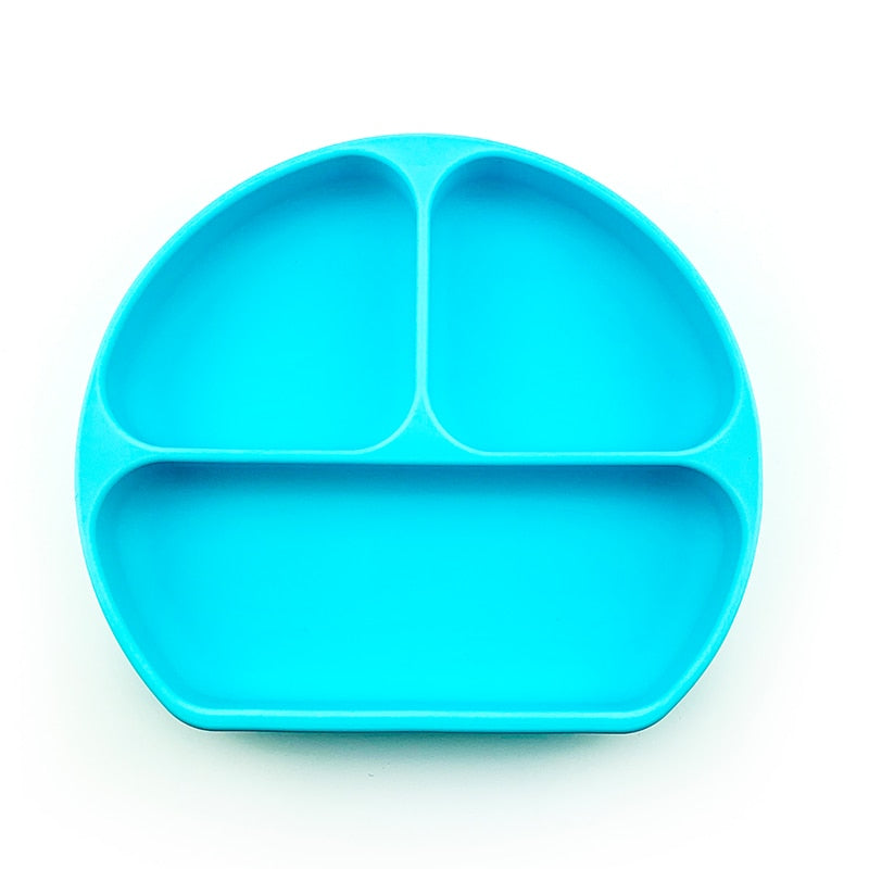 children's dishes baby Silicone Sucker Bowl Baby Smile Face Plate Tableware Set Smile Face Baby Tableware Set kids plate