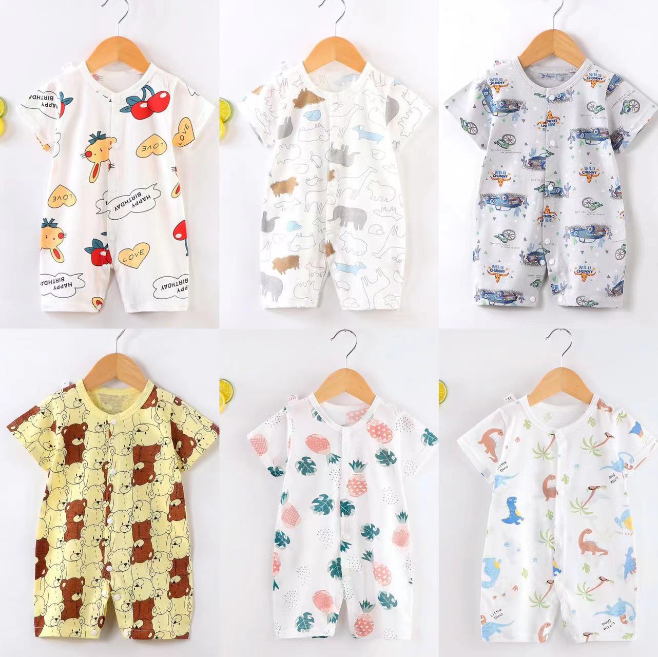 New Baby Onesie Newborn Romper Short Sleeve Thin Romper Baby Wrapping Clothes