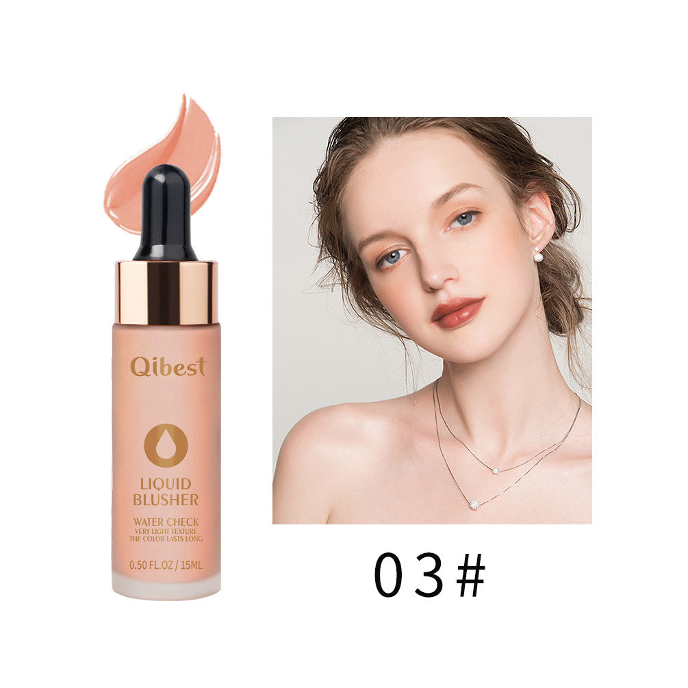 QIBEST Blush Milk Nude Makeup Moisturizing Brighten Skin Tone Natural Repairing Temperament Blush Powder Rouge Liquid Blush