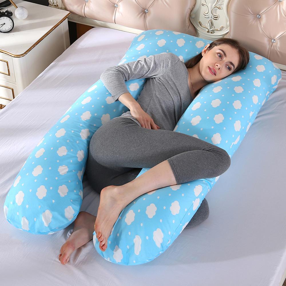 Pregnancy Pillow Bedding Full Body Pillow for Pregnant Women Comfortable U-Shape Cushion Long Side Sleeping Support Pillows