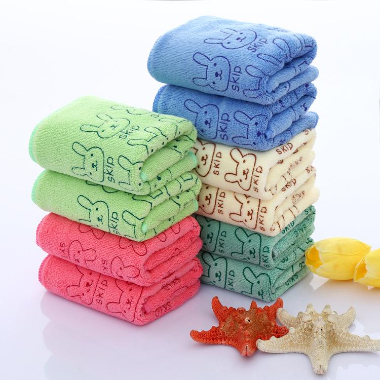 25*50cm Cute Baby Kid Towel Face Microfiber Absorbent Drying Bath Beach Towel Washcloth Swimwear Baby Towel Cotton Kids Towel