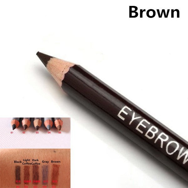 Leopard Women Eyebrow Pencil Waterproof Black Eye Brown Coffee Pencil With Brush Make Up Eyeliner Eye Liner Makeup Tools