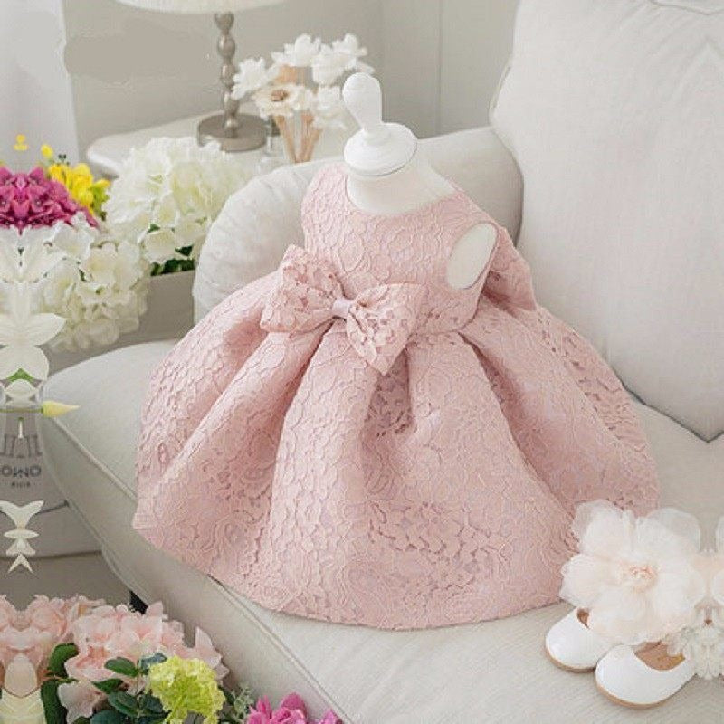 Cute children one year old baby girl princess dress dress