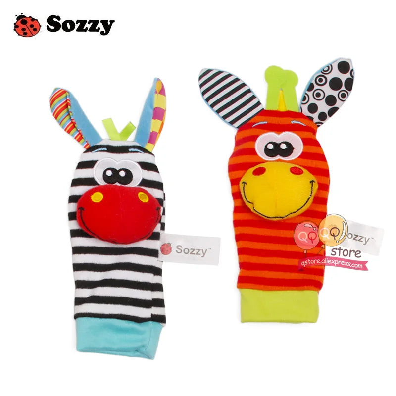 Sozzy Baby Rattles Soft Plush Toys 4 piece