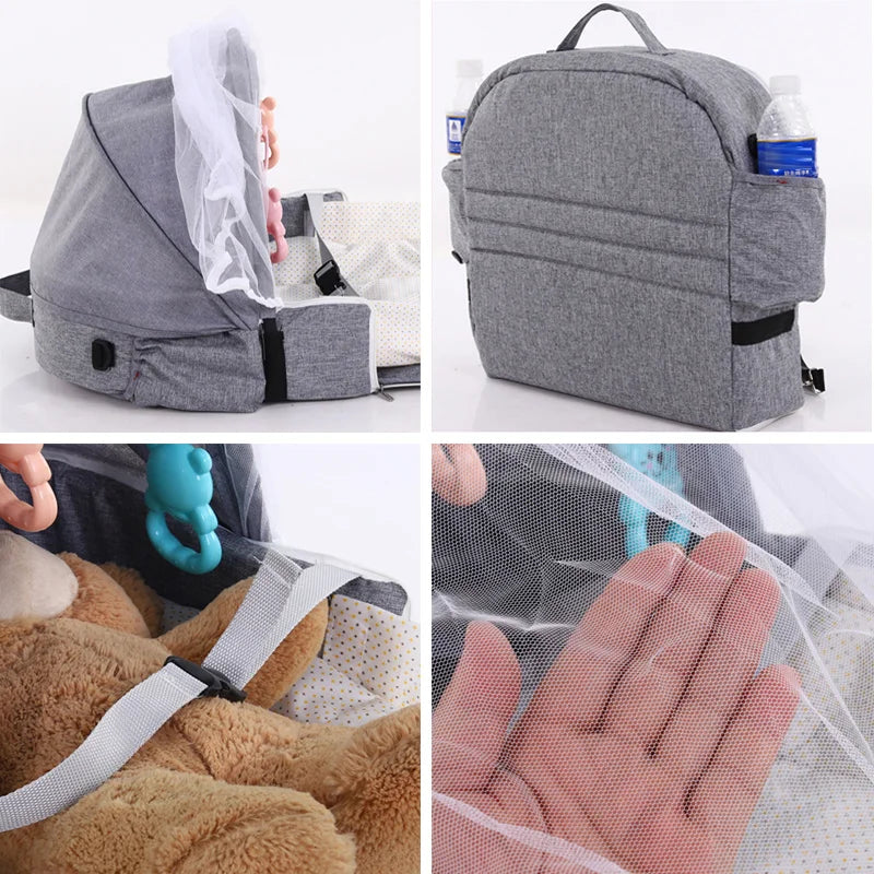 Portable Bed Foldable Baby Bed Travel Sun Protection Mosquito Net Breathable Soft Infant Folding Sleeping Basket With Toys