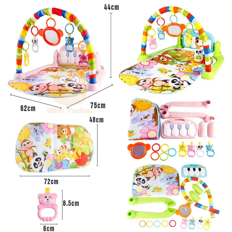 Baby Gym Tapis Puzzles Mat Educational Rack Toys Baby Music Play Mat With Piano Keyboard Infant Fitness Carpet Gift For Kids