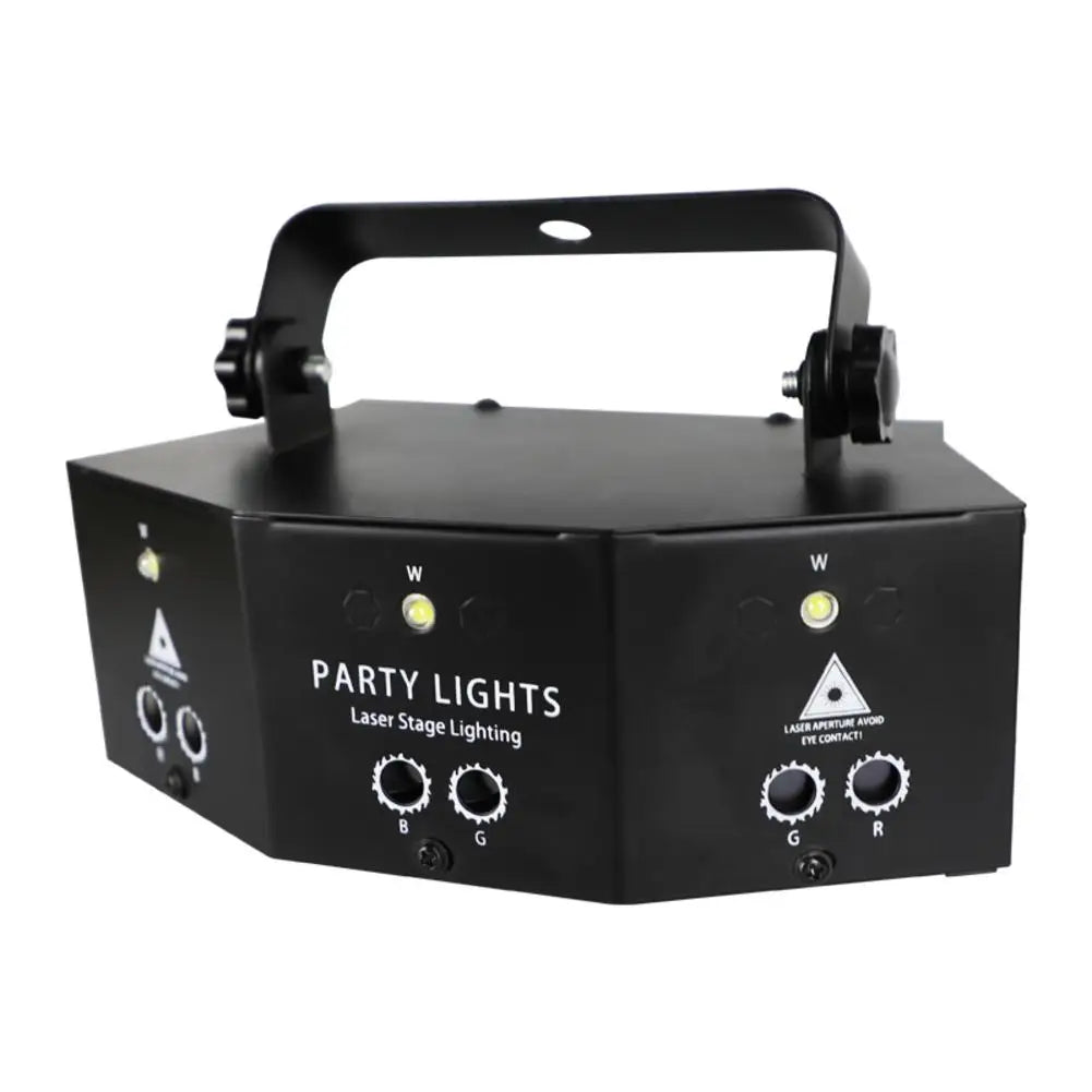 9-eye RGB Disco Dj Lamp DMX Remote Control  Strobe Stage Light Halloween Christmas Bar Party  Led Laser Projector Home Decor